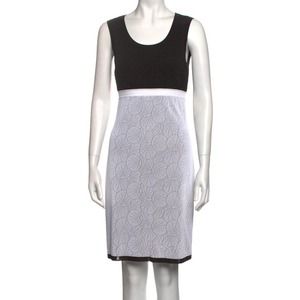 Vintage Fendi Sz 42 (Approx US M) Colorblock Bodycon Knit Sheath Dress